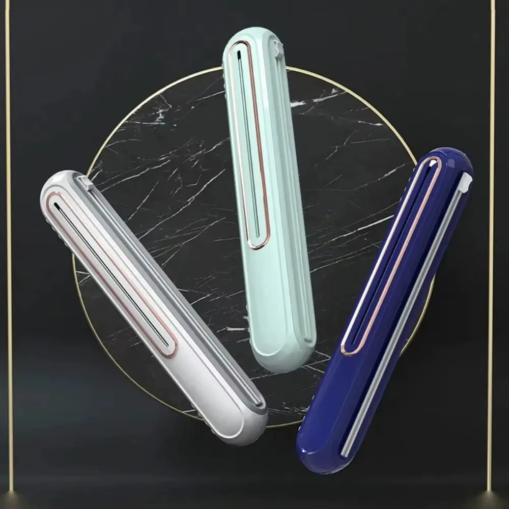 Magnetic Plastic Wrap Dispenser with Cutter, Wall Mount Refillable Aluminum Foil & Cling Film Holder for Kitchen
