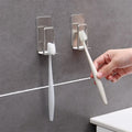 Stainless Steel Toothbrush Holder Wall Mounted Adhesive Toothbrush Cup Holder Space Saving Home Organizer
