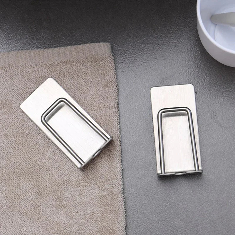 Stainless Steel Toothbrush Holder Wall Mounted Adhesive Toothbrush Cup Holder Space Saving Home Organizer