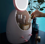 Modern LED Lighted Mirror Makeup Organizer Stand for Bathroom, Dresser, and Vanity Countertop - Bathroom Organizers and Storage Solution with Room Decor Aesthetic and Preppy Stuff Vibe by KME