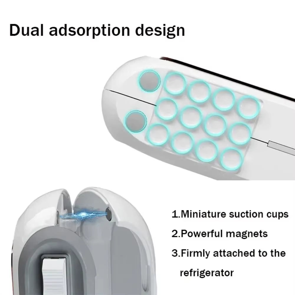 Magnetic Plastic Wrap Dispenser with Cutter, Wall Mount Refillable Aluminum Foil & Cling Film Holder for Kitchen